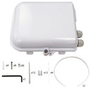 Indoor/Outdoor 12-port Plastic Fiber Terminal Box - White