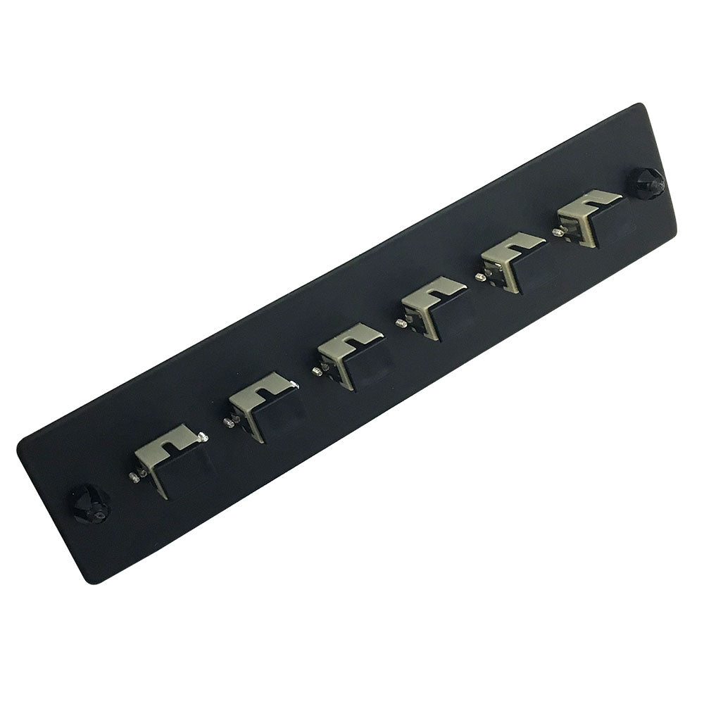 Loaded Adapter Panel with 6x Simplex SC/PC Multimode (Non-LGX) - Black