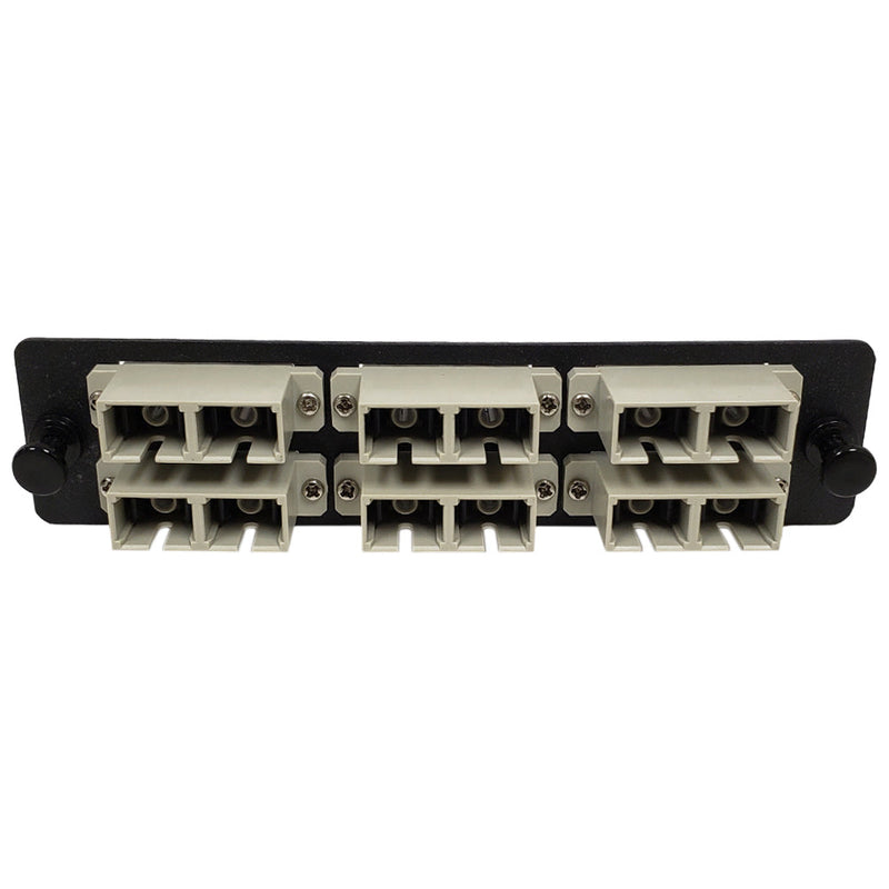 Loaded LGX Adapter Panel with 6x Duplex SC/PC Multimode - Black