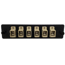 Loaded LGX Adapter Panel with 6x Simplex SC/PC Multimode - Black