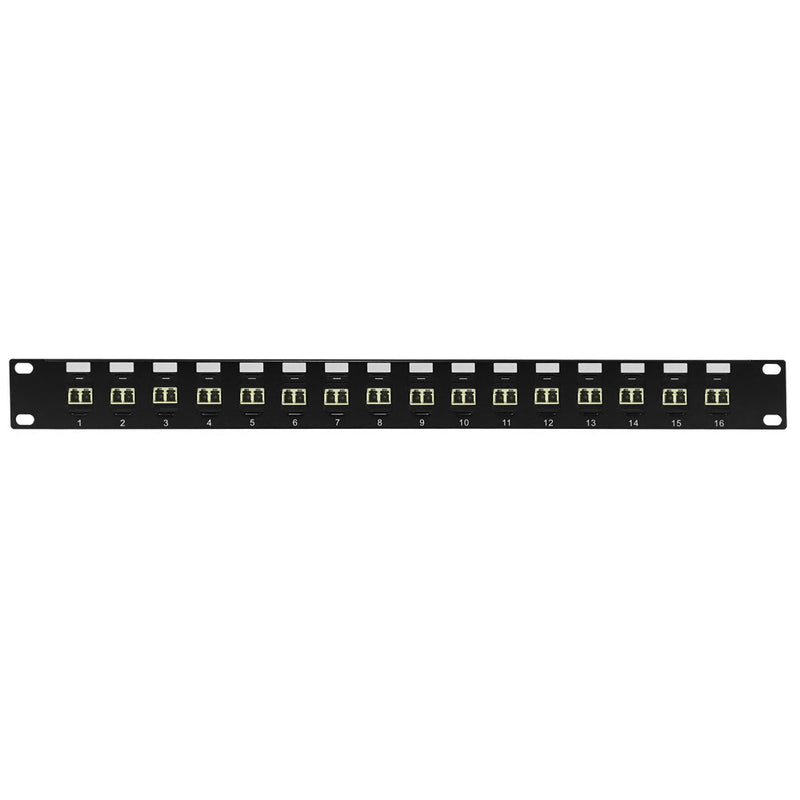 16 Port LC/LC Multimode 62.5u Duplex Patch Panel - 19" Rackmount 1U