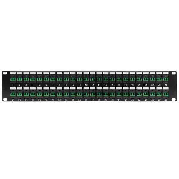 48 Port LC/LC APC Singlemode 9u Duplex Patch Panel - 19" Rackmount 2U