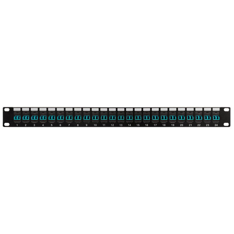 24 Port LC/LC Multimode 50u OM3/4 Duplex Patch Panel - 19" Rackmount 1U