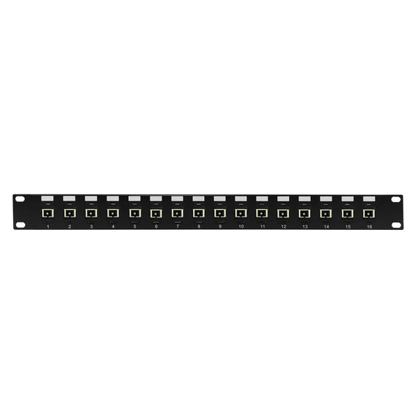 16 Port SC/SC Multimode 62.5u Simplex Patch Panel - 19" Rackmount 1U