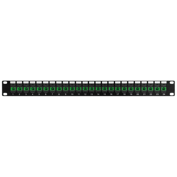 24 Port SC/SC APC Singlemode 9u Simplex Patch Panel - 19" Rackmount 1U