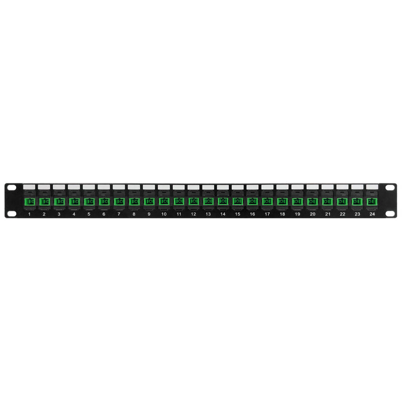 24 Port SC/SC APC Singlemode 9u Simplex Patch Panel - 19" Rackmount 1U