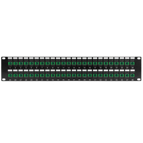 48 Port SC/SC APC Singlemode 9u Simplex Patch Panel - 19" Rackmount 2U