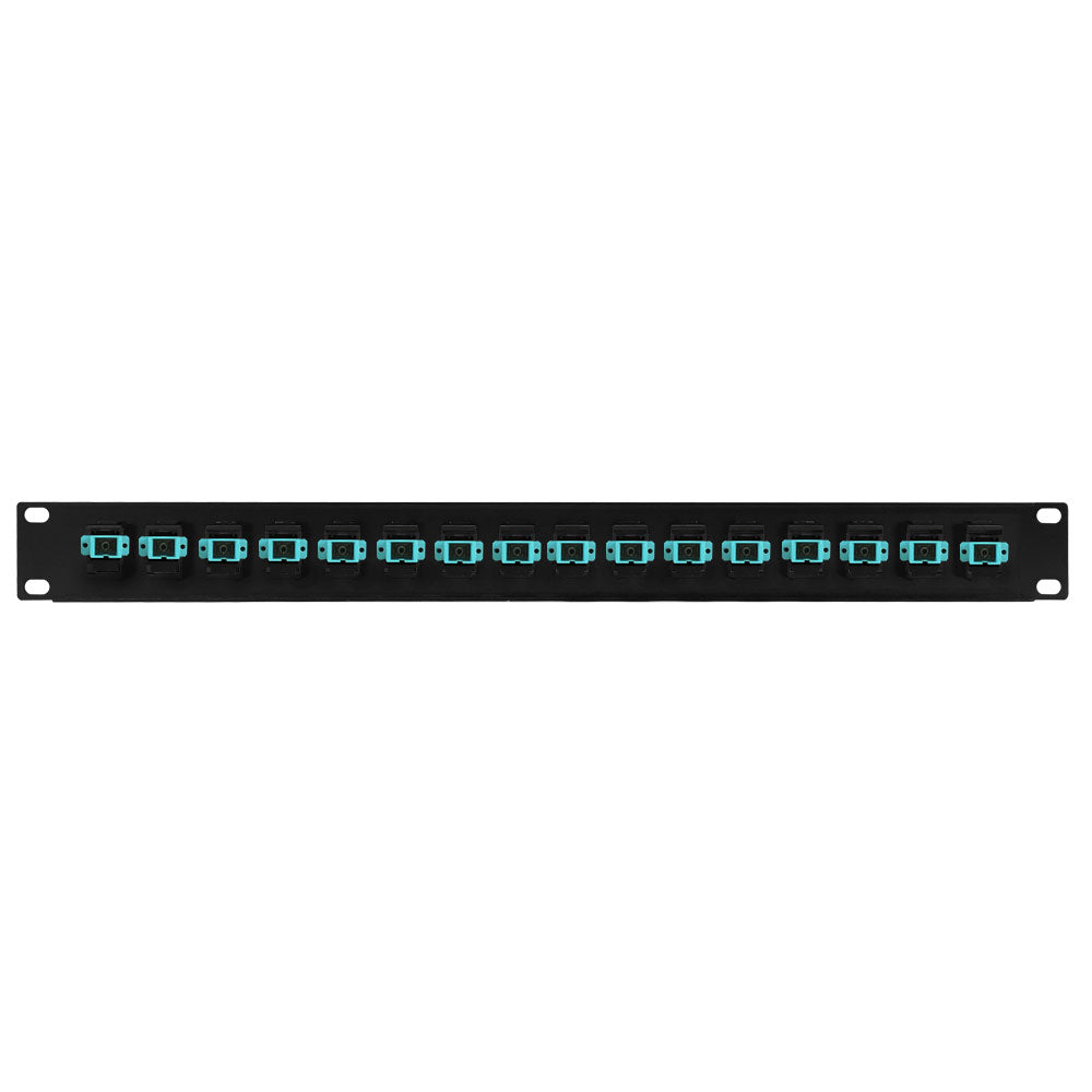 16 Port SC/SC Multimode 50u OM3/4 Simplex Patch Panel - 19" Rackmount 1U