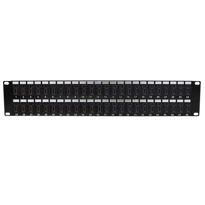 48-Port HDMI patch panel, 19 inch rackmount 2U