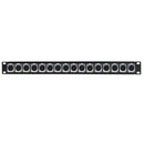 16-Port XLR Female Patch Panel, 19 inch rackmount 1U