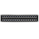 24-Port XLR Female + 8-port XLR Male patch panel, 19 inch rackmount 2U
