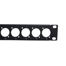16-port D-cut patch panel, 19 inch rackmount 1U - Unloaded