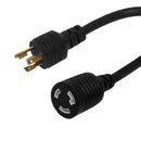 NEMA L6-20P to NEMA L6-20R Power Cable - 12AWG - SJT Jacket