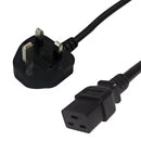 BS1363 (UK) to IEC C19 - H05VV-F 1.5 (13A 250V) Power Cord - 2m