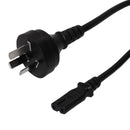 AS3112 (Australia) to C7 - H05VV-F 0.75 (5A 250V) Power Cord - 2m