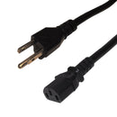 JIS 8303 (Japan) to IEC C13 - VCTF 1.25 (12A 125V) Power Cord - 2m