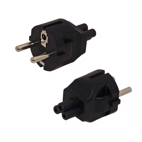 SCHUKO CEE 7/7 Euro Male to C5 Power Adapter