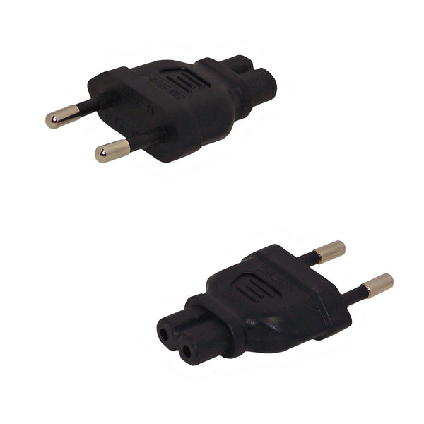 Schuko CEE 7/16 Euro Plug to C7 Power Adapter