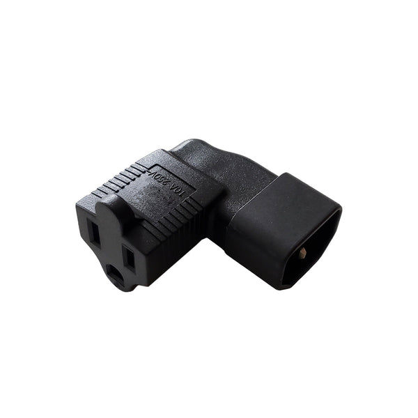 C14 left to 5-15R Right Angle Power Adapter