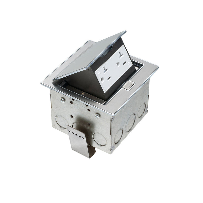 Countertop Pop-up Power Receptacle Box 20A 125V - Stainless Steel