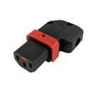 C13 Locking Power Cord Connector - Screw On - Right or Left Angle (IEC-Lock Part
