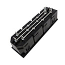 C13 Locking Receptacle - 4 Tier - 6.3mm Terminal, 1.5mm Panel Thickness - Black (IEC-Lock Part