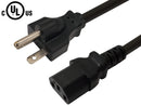 NEMA 6-20P to IEC C13 Power Cable - SJT Jacket