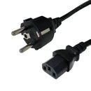 SCHUKO CEE 7/7 (Euro) to IEC-C13 - H05VV-F 1.0 (10A 250V) Power Cord