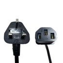BS1363 (UK) to IEC-C13 - H05VV-F 1.0 (10A 250V) Power Cord