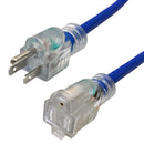 Outdoor All-Weather Extension Cord - 5-15P to 5-15R - SJEOW - Power Indicator Light