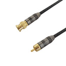 Premium Phantom Cables RG59 RCA Male to BNC Male Cable FT4