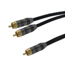 Premium Phantom Cables Single RCA Male to 2x RCA Male Cable FT4