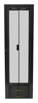 42U Server Cabinet with Fan Tray, Black (78.6 inch H x 23.6 inch W x 43.4 inch D)