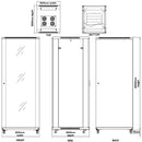 42U A/V and Networking Cabinet - Pre-Loaded with Fan Top, 9 Shelves & Blank Panels - Tapped Rails - Black