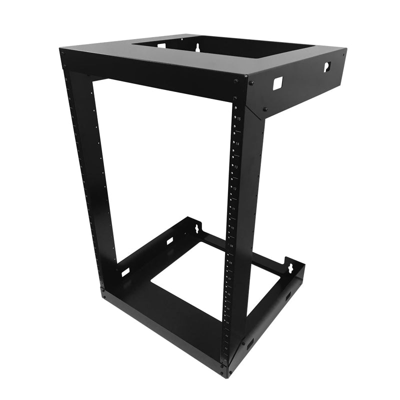 19 Open Frame Wall Mount Rack 18 inch Depth - 15U