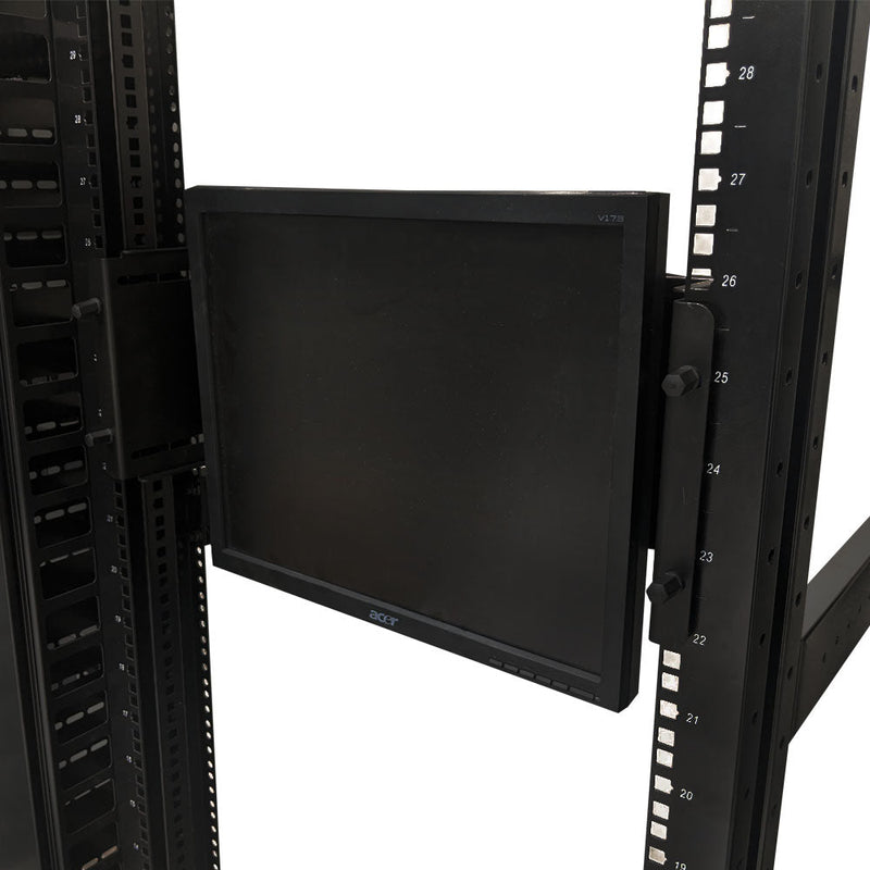 19 Inch Adjustable Rack Mount Monitor Mount - 4U - VESA 75x75, 100x100