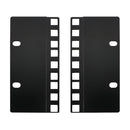3U 23 inches to 19 inches Reducer Panel Adapter, Square Hole - Black (Pair)
