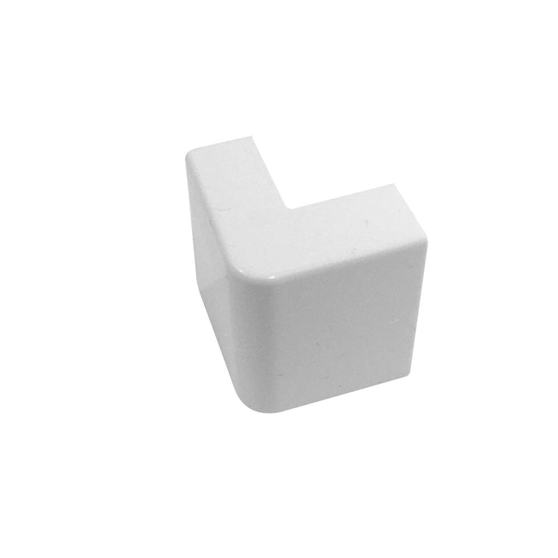 Outside Corner for 38mm x 11mm Raceway - White