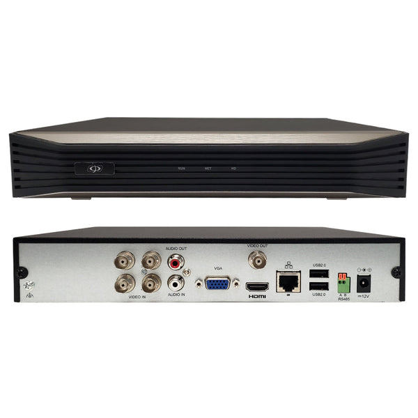 4-Channel Analog / 6-Channel IP HD-TVI, AHD, CVI, CVBS, DVR XVR - 1x SATA