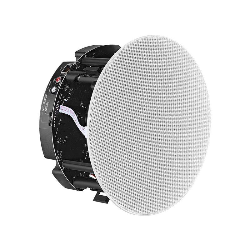 6.5" 2-way Frameless WiFi / Bluetooth / Ethernet Ceiling Speakers - 60W max (Active + Passive Pair)