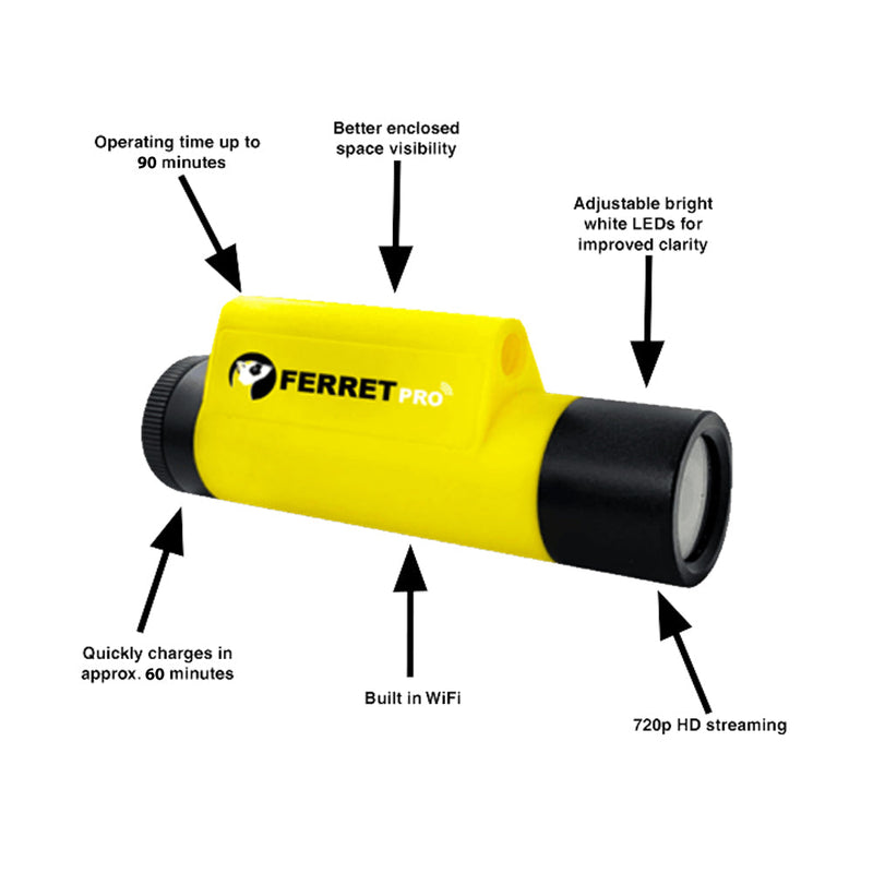 Ferret Wi-Fi Wireless Inspection Camera and Cable Pulling Tool