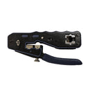 Professional Crimp Tool for Modular Pass-Through Plugs - RJ45 - Strip and Cut
