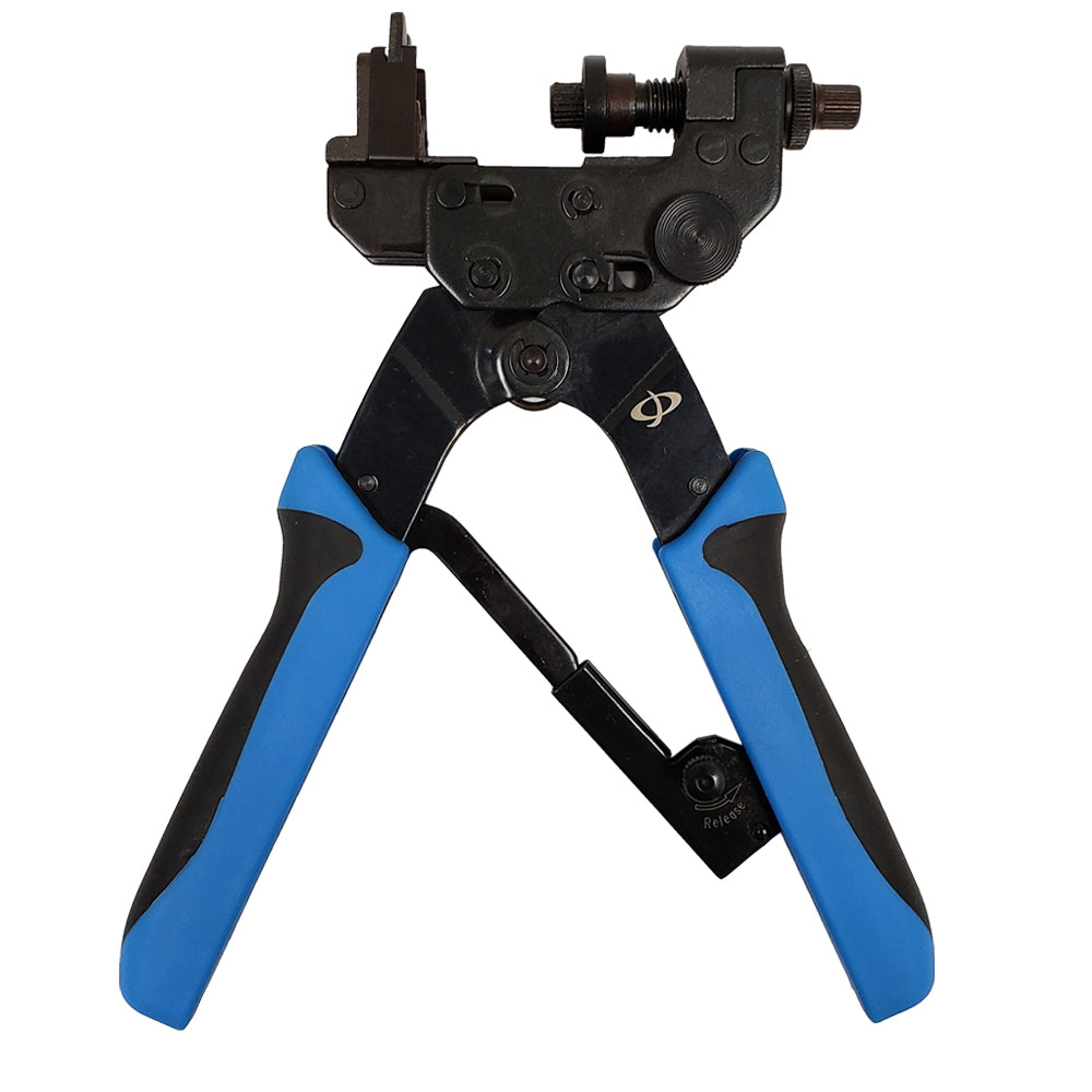 Professional Compression Tool for BNC, F-Type, RCA, Right Angle and Keystone Connectors - RG59 and RG6