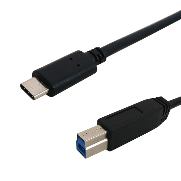 USB 3.1 Type-C to B Male Cable 10G 3A - Black