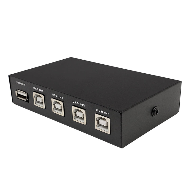 4-Port USB 2.0 Switch Manual Push Button