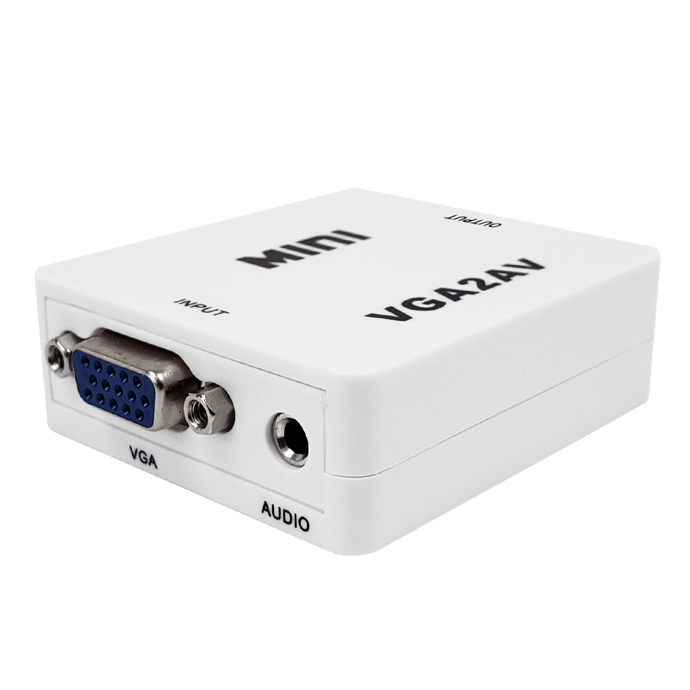 VGA & 3.5mm to Composite RCA & Left/Right RCA Audio Converter