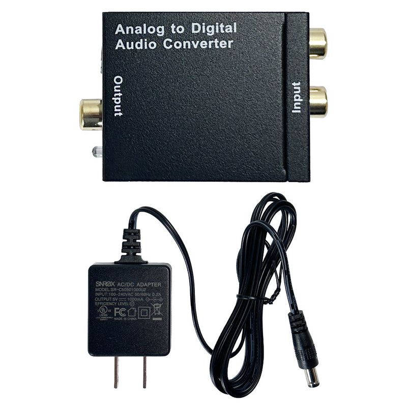 Analog to Digital Audio Converter - RCA L/R To Digital Coax / Toslink