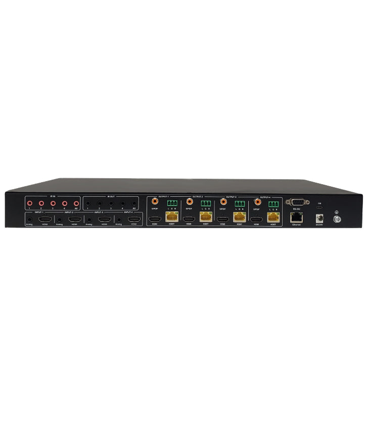 4x4 HDBaseT HDMI Matrix CAT5E/6 35m (4K*2K @60Hz 4:4:4) with 4 Receivers