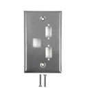 Single Gang - 2x ICDB - 1x Keystone - Stainless Steel Wall Plate