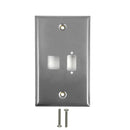 Single Gang - 1x ICDB - 1x Keystone  - Stainless Steel Wall Plate